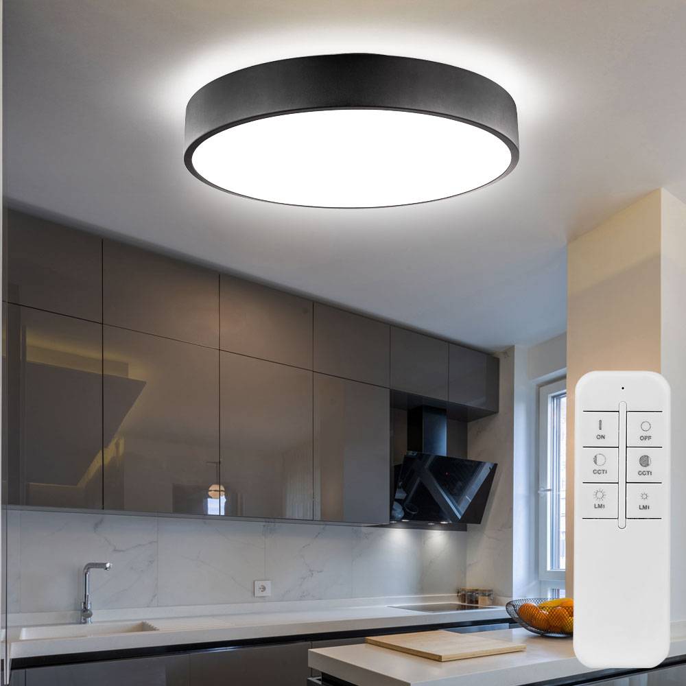 LED Decken Lampe Leuchte Metall Fernbedienung Farben Dimmbar Farben Fixierbar