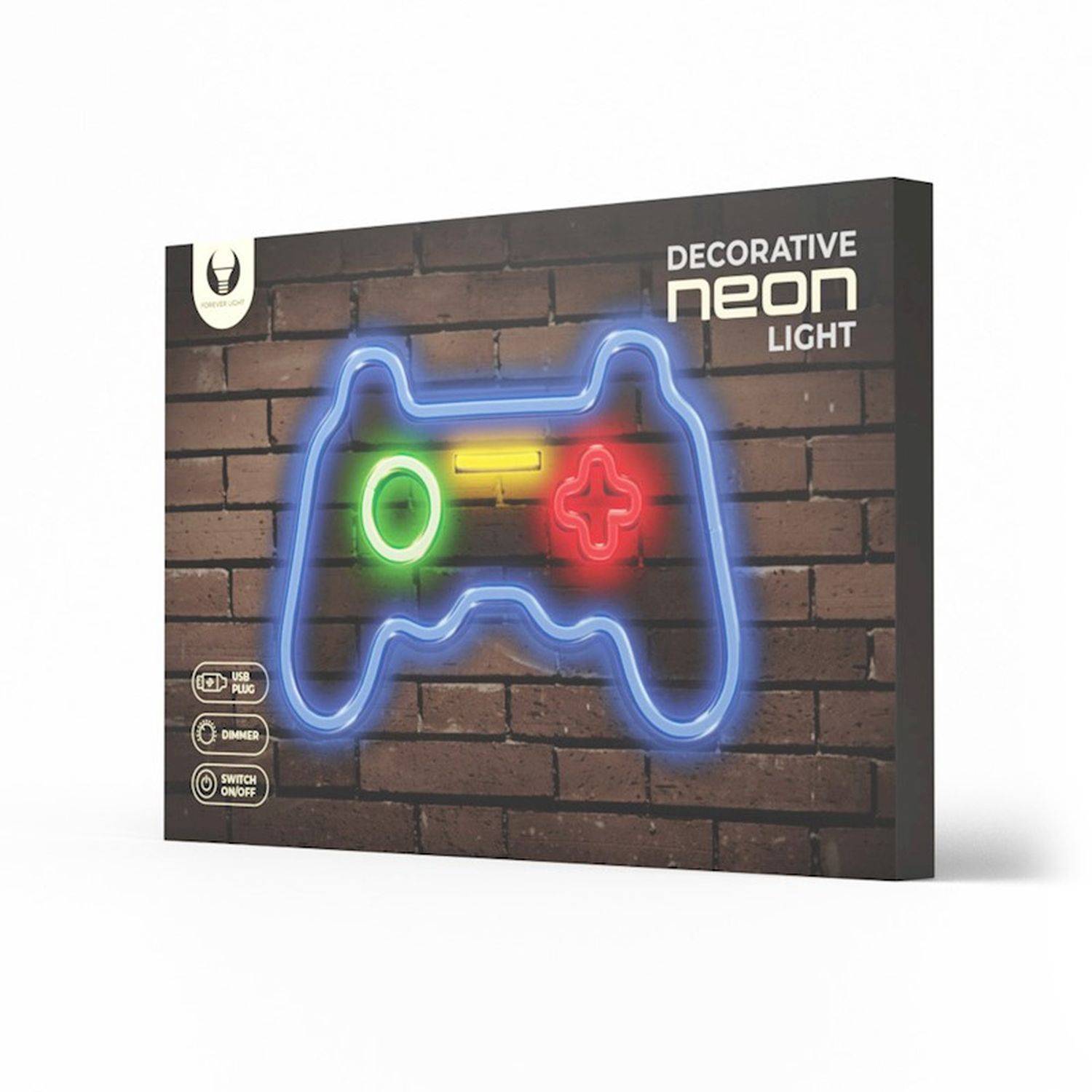 Forever Light FPNE03X Nachtlicht Neon PLEXI LED GAMEPAD Leuchtschild LED Zeichen Mehrfarbig