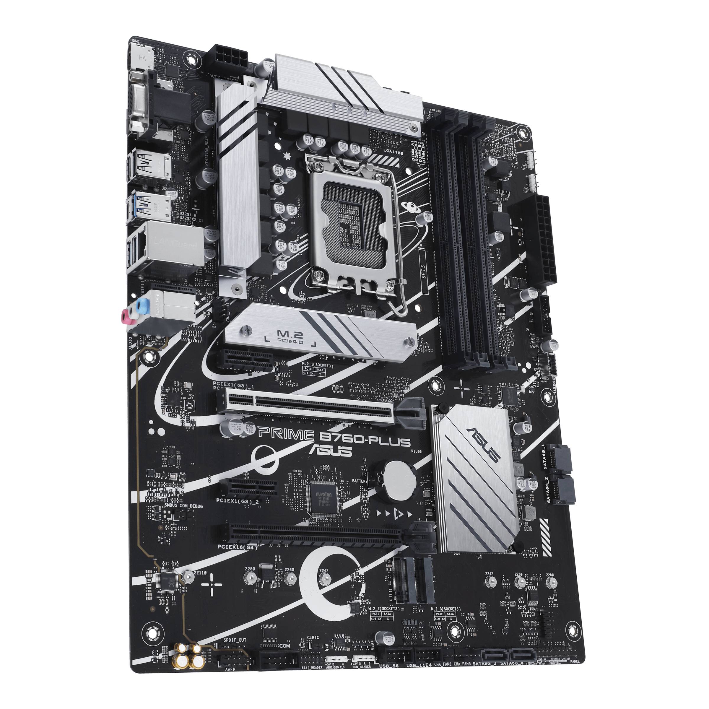 ASUS PRIME B760-PLUS - Motherboard - ATX - LGA1700-Sockel - B760 Chipsatz - USB-C 3.2 Gen 2x2, USB-C 3.2 Gen 1, USB 3.2 Gen 2, USB 3.2 Gen 1, USB4