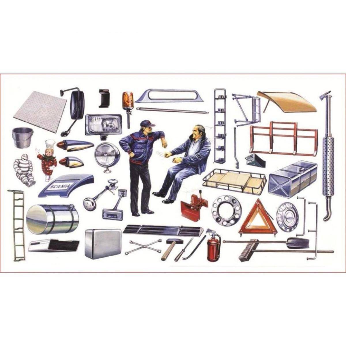 764 - Modellbausatz,1:24 Truck Shop Accessories