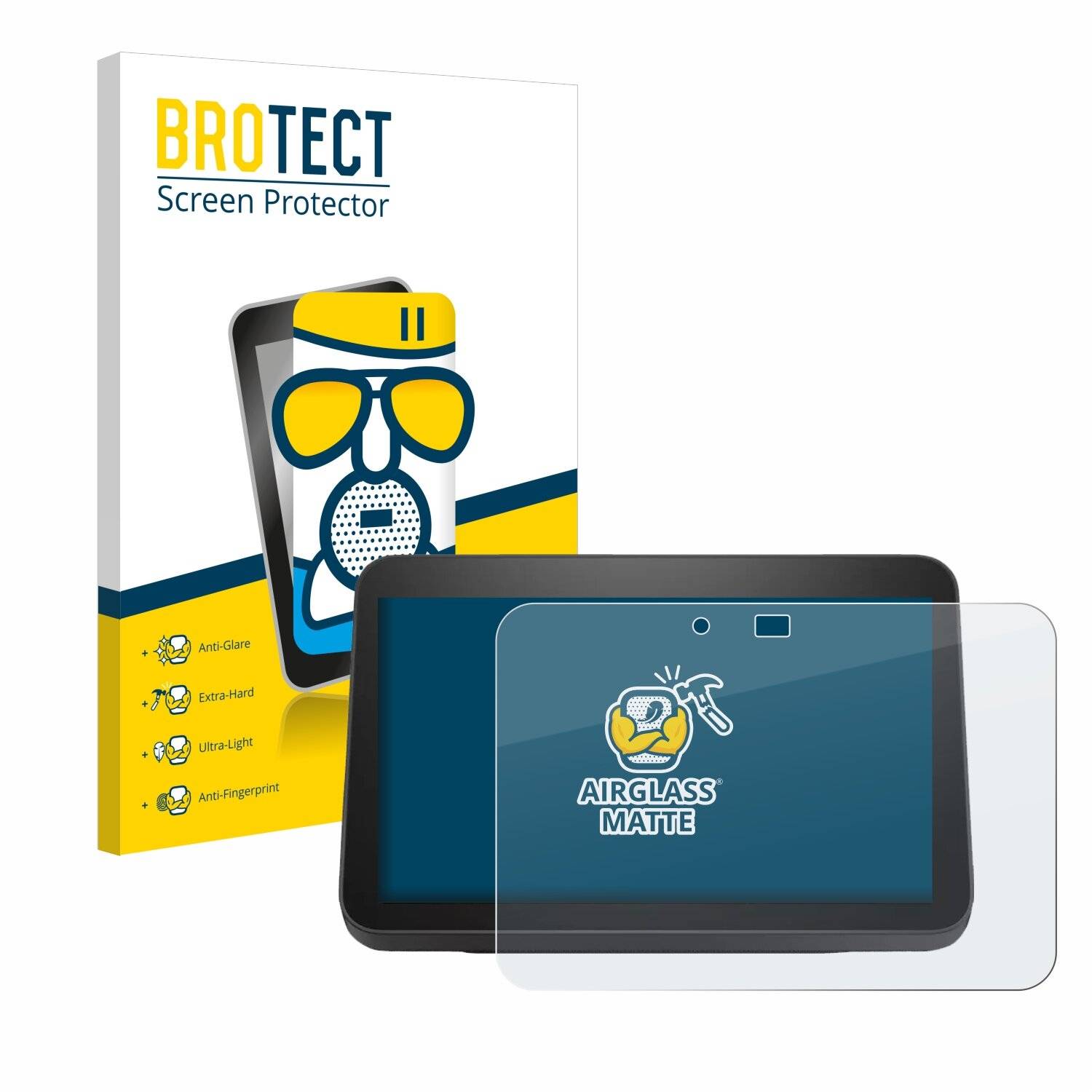 BROTECT AirGlass Matt Glas Panzer Folie für Amazon Echo Show 8 2023 (3.