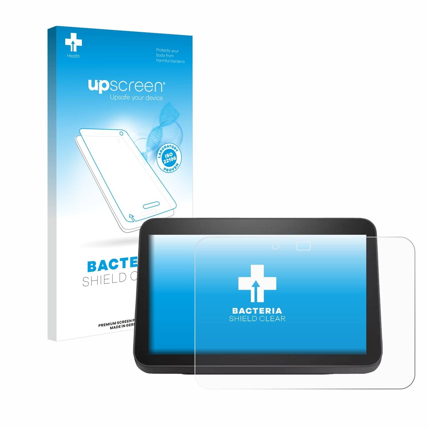 upscreen Bacteria Shield Schutzfolie für Amazon Echo Show 8 2023 (3. Gen.) -