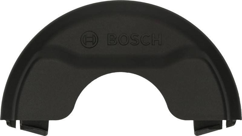 Ein schwarzes, gekrümmtes Bosch-Ersatzteil, das so geformt ist, dass es perfekt in ein bestimmtes Werkzeug passt, möglicherweise für Elektrowerkzeuge oder Maschinen.