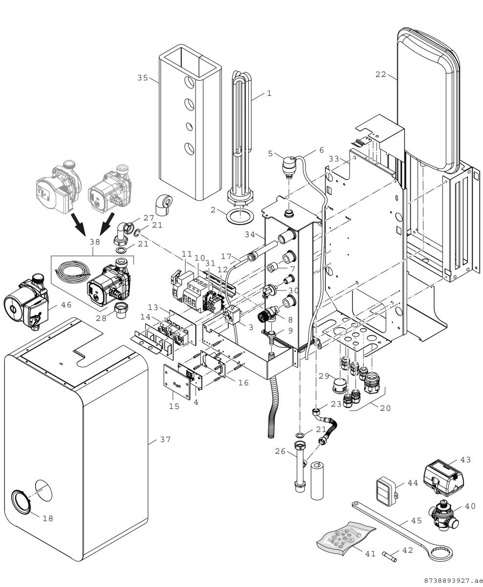 Bosch Thermotechnik Elektro-Heizkessel wandh. TH35006