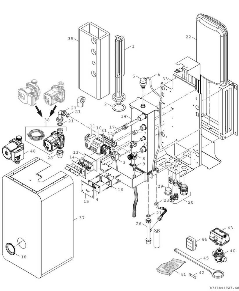 Bosch Thermotechnik Elektro-Heizkessel wandh. TH35006