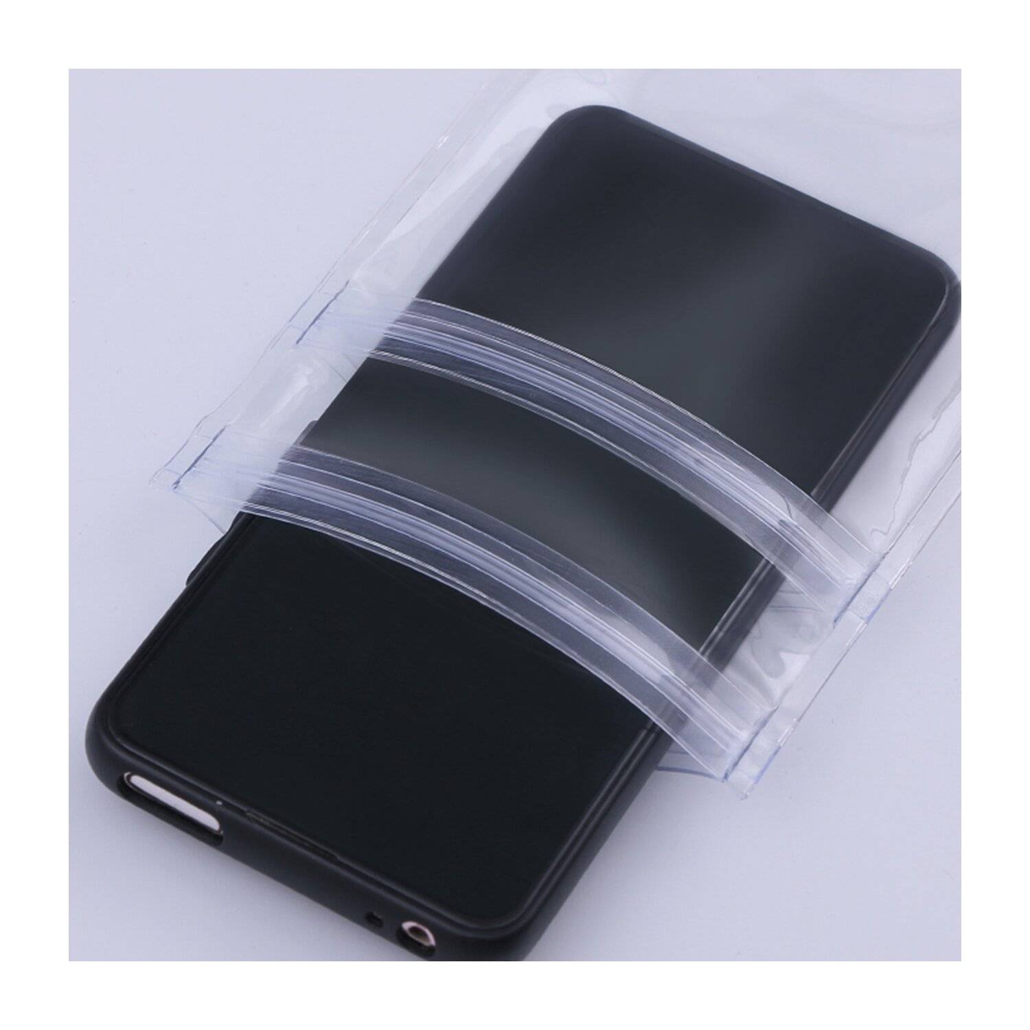 Wasserdichte Handyhülle 115 mm x 220 mm, Tasche für den Pool, Strand Schwarz