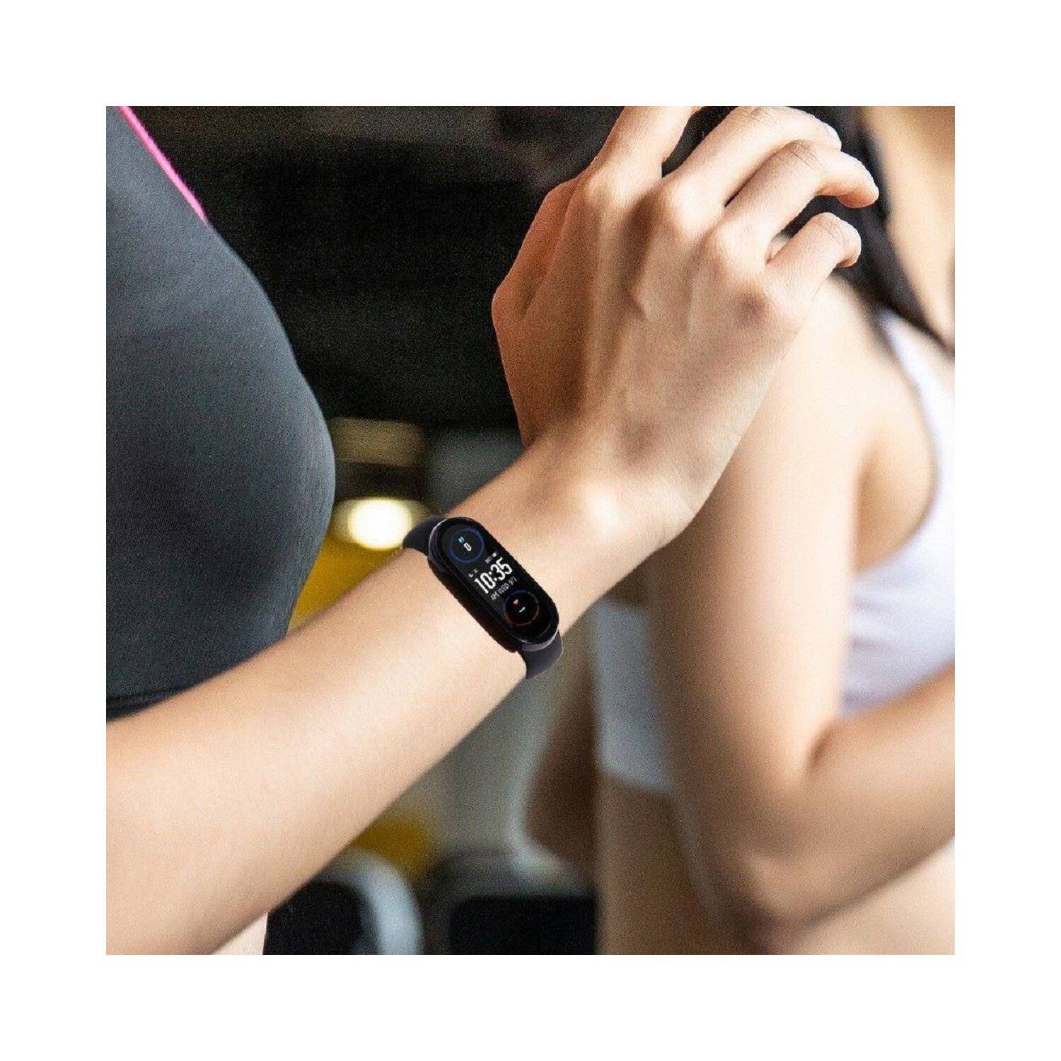 Schutzglas Folie XIAOMI MI BAND 3 / 4 / 5 / 6 / 6 NFC Tech-Protect Defense360 schwarz