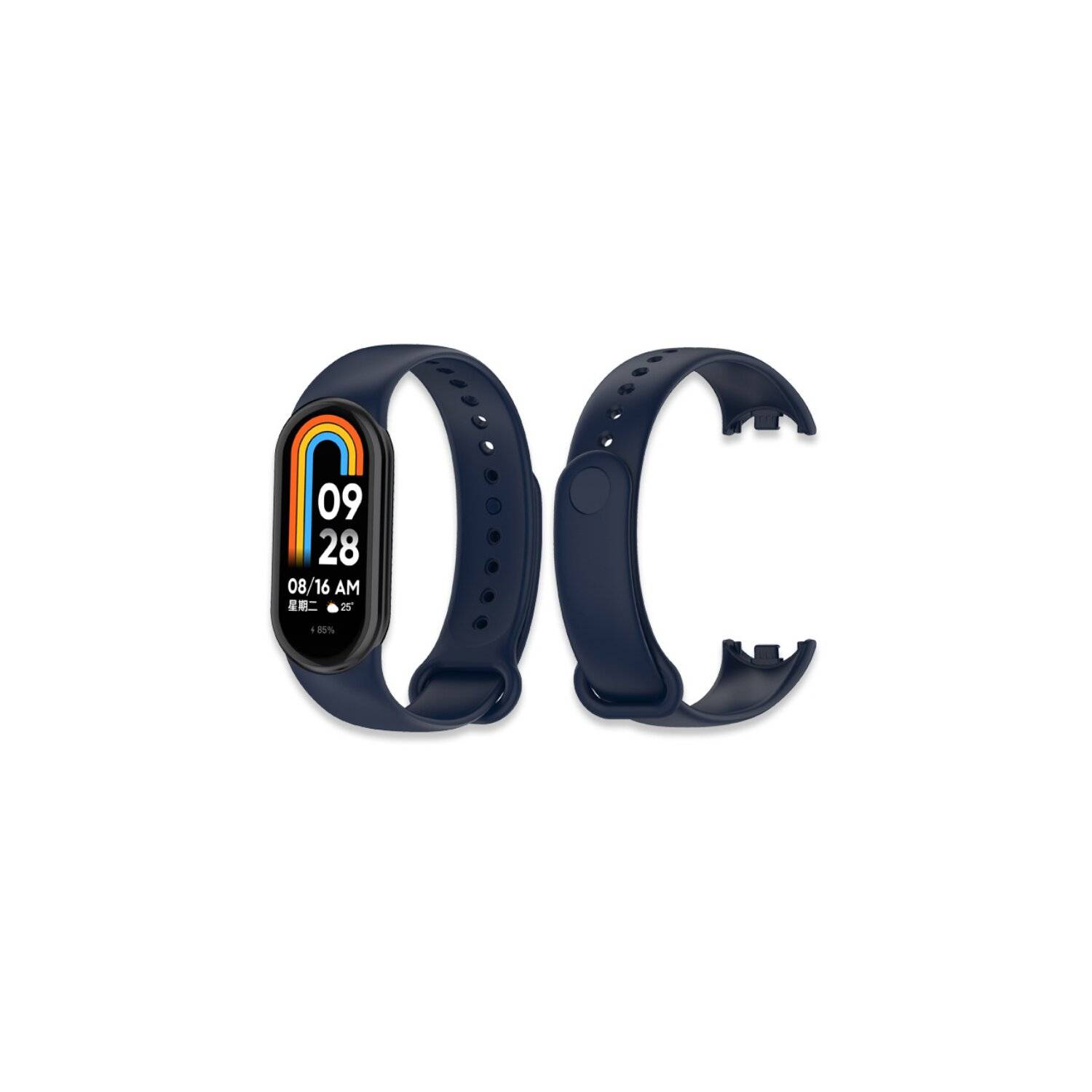 Strap Armband kompatibel mit Xiaomi Mi Band 8 Dunkelblau