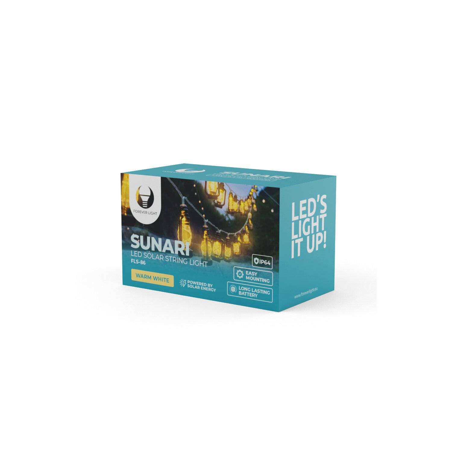 SUNARI Solar-Stringlaternen LED FLS-86 30LED 6,5m 600mAh Li-Ion Forever Light