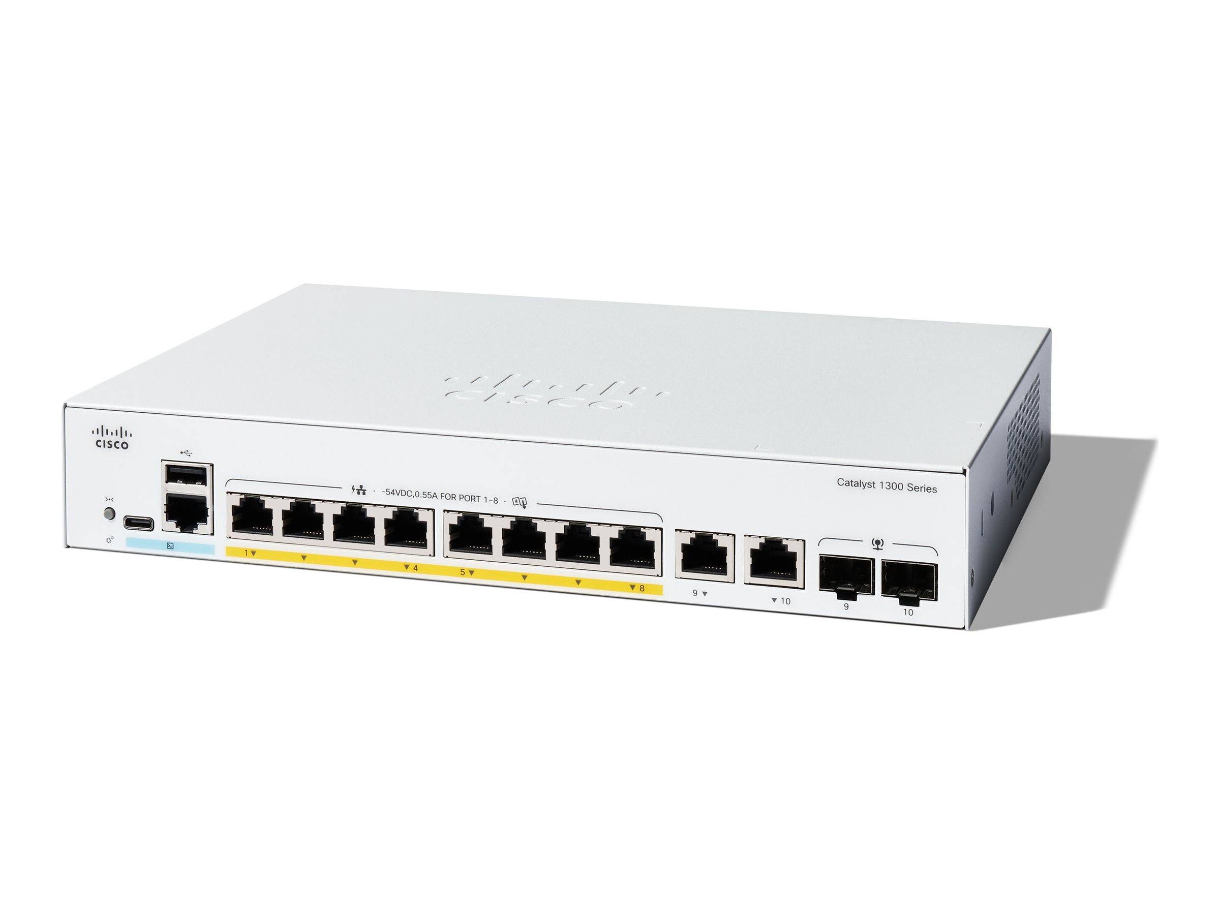 Cisco Catalyst 1300-8FP-2G - Switch - L3 - managed - 8 x 10/100/1000 (PoE+)