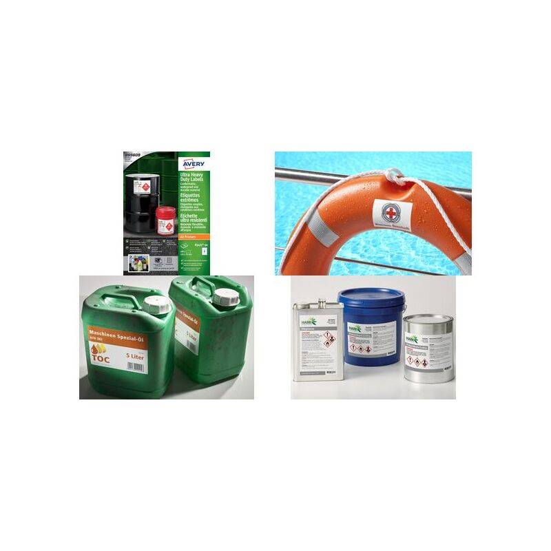 AVERY Etiquettes extrêmes, polyéthylène, 105 x 74 mm