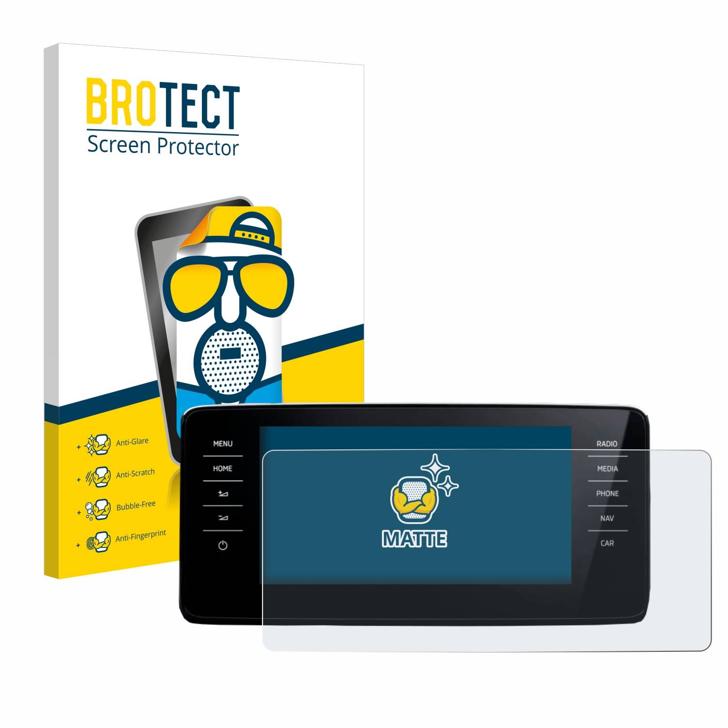 BROTECT Entspiegelungs-Folie für Skoda Scala Infosystem Amundsen 9.2 2022