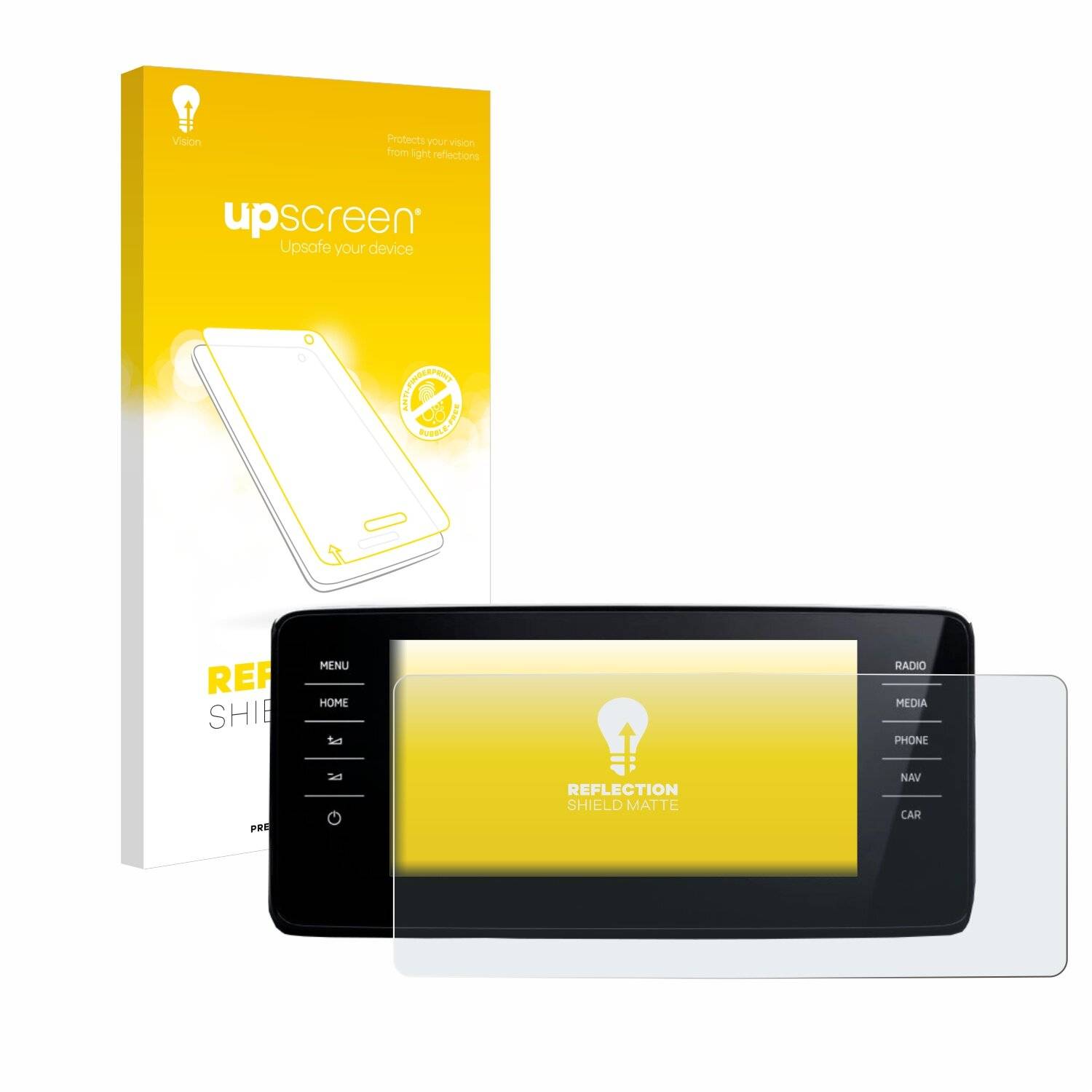 upscreen Reflection Shield Matt Schutzfolie für Skoda Scala Infosystem Amundsen 9.2