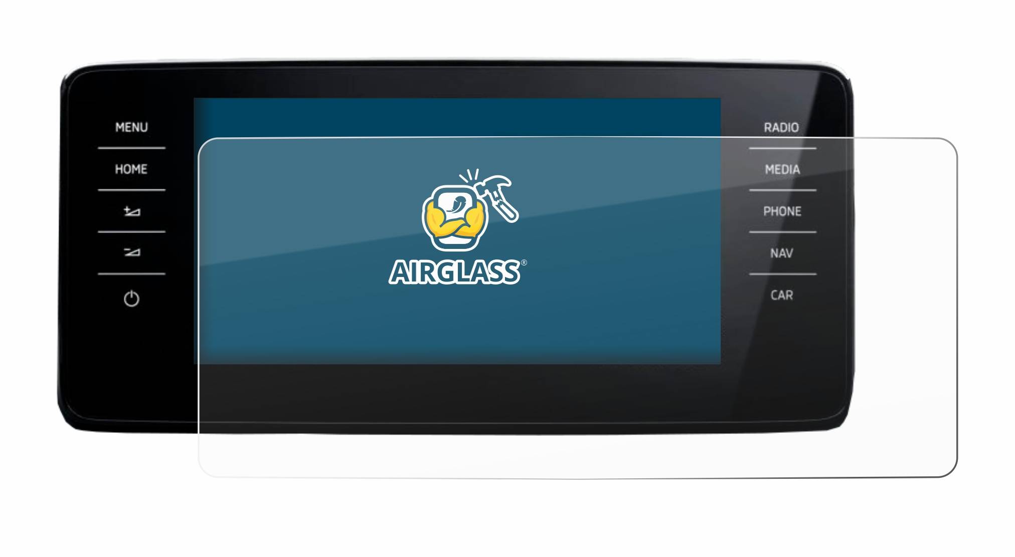 BROTECT AirGlass Glas Panzer-Folie für Skoda Scala Infosystem Amundsen 9.2 2022 - Schutzglas