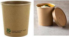 PAPSTAR Suppenbecher ''pure'', rund, 180 ml, braun aus ungebleichtem Frischfaserkarton mit Bio-Beschichtung,