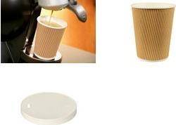 PAPSTAR Deckel für Papp-Trinkbecher ''pure'', 80 mm aus Pappe mit PLA-Beschichtung, stabile Qualität,