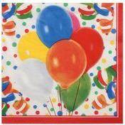 PAPSTAR Motiv-Servietten ''Lucky Balloons'', 330 x 330 mm bedruckt, 1/4 Falz, 3-lagig, Tissue