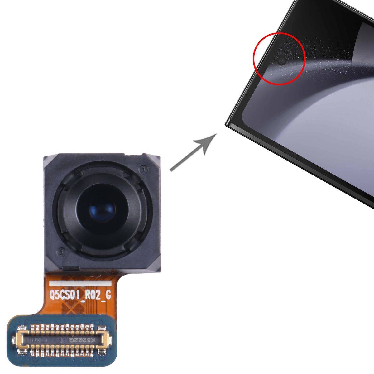 Für Samsung Galaxy Z Fold5 SM-F946B Front Facing Kamera Ersatzteil Reparatur