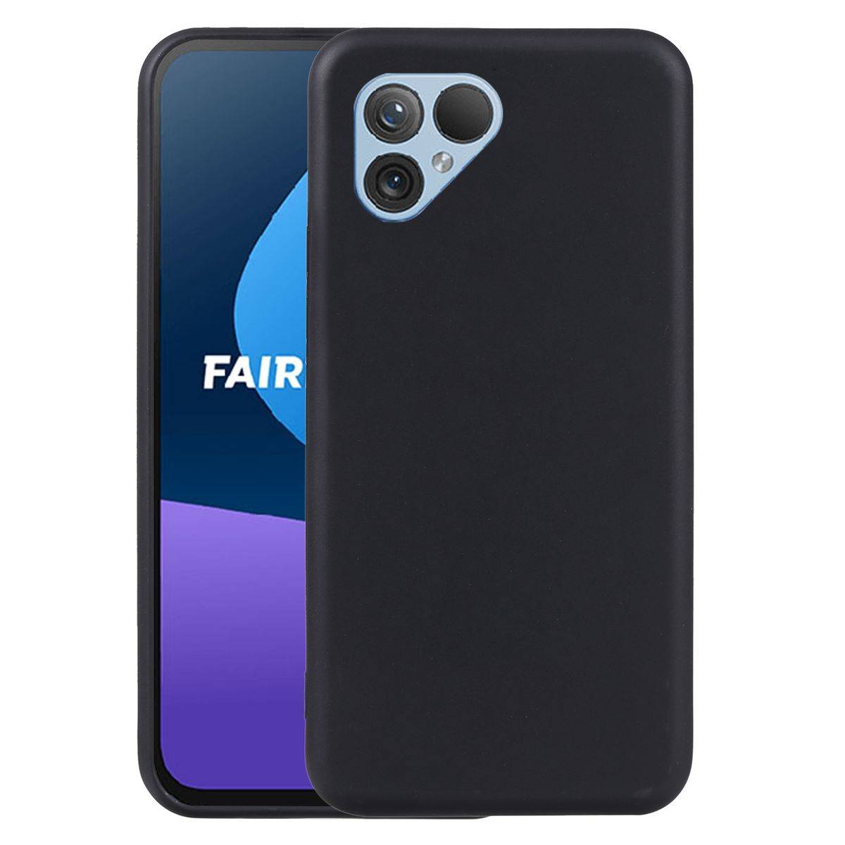 Für Fairphone 5 Silikon TPU Schutz Handy Hülle Tasche Schwarz