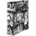 Falken 21002200F 6x Falken - Motivordner Manga Black and White DIN A4, Rückenbreite 8cm, schwarzer Innenspiegel, Griffloch - Motiv