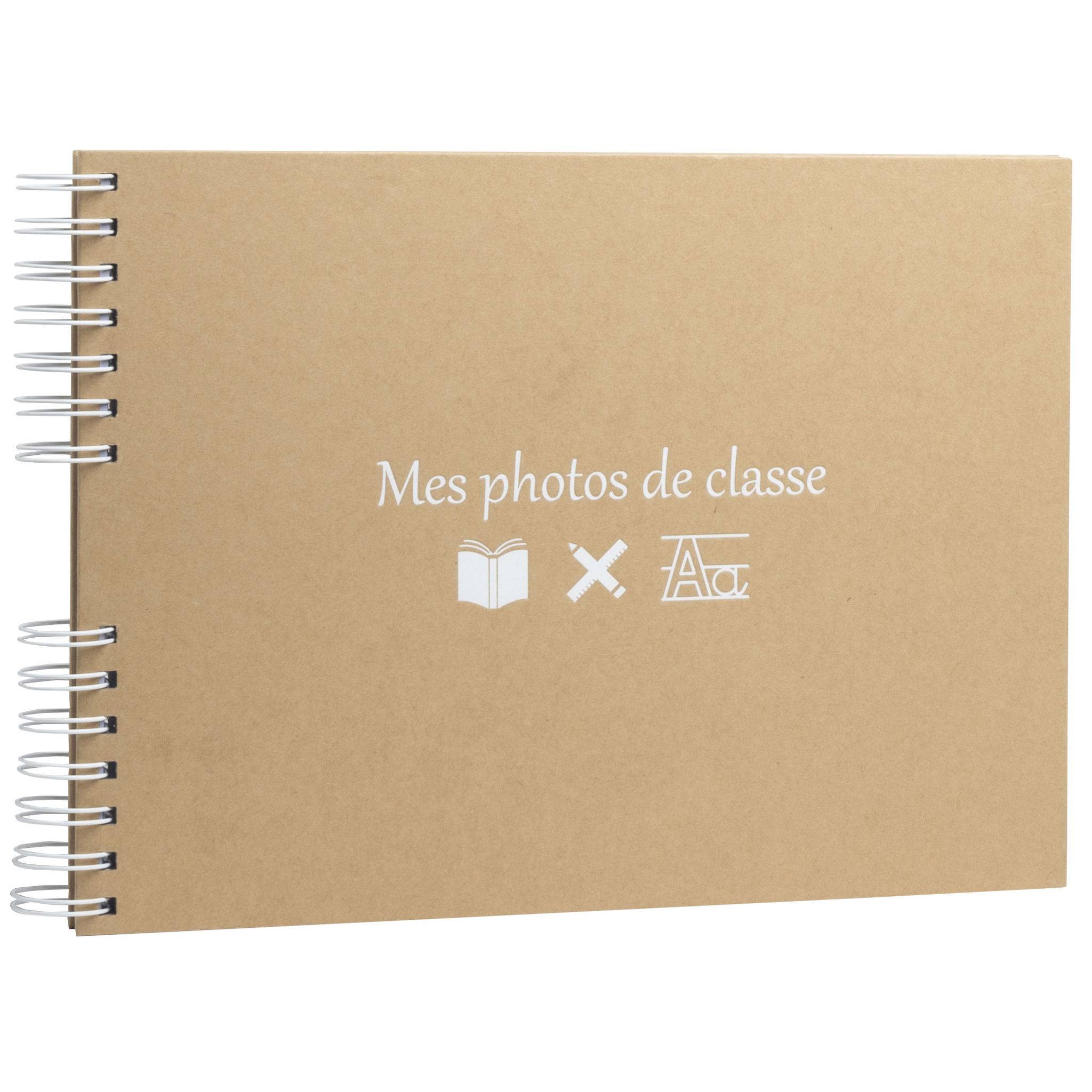 Exacompta Fotoalbum +Spiralbindung für Klassenfotos 50 weiße Seiten Kraft 16029E