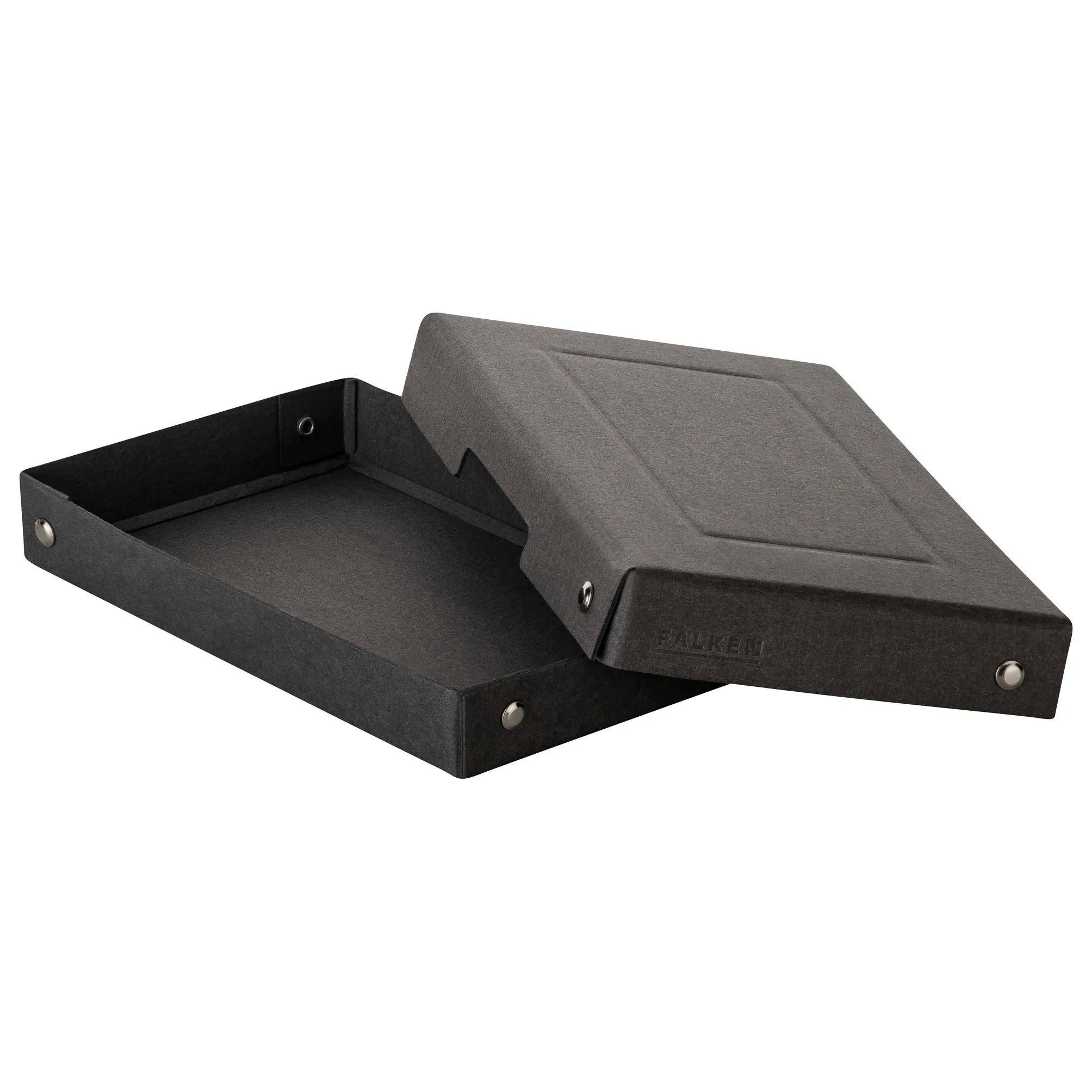 Falken 5x PURE Box Black DIN A6, Füllhöhe 25 mm schwarz - Schwarz - 22001728F