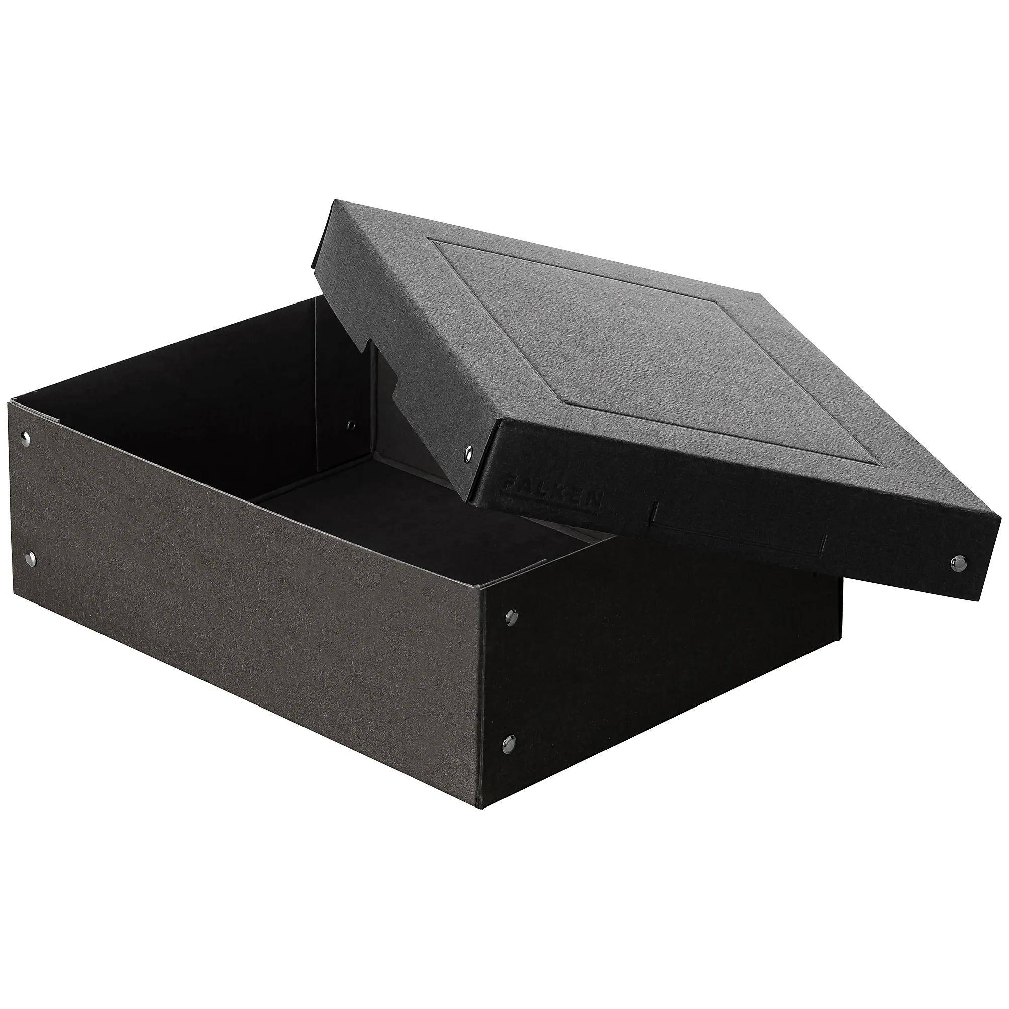 Falken 5x PURE Box Black DIN A4, Füllhöhe 100 mm schwarz - Schwarz - 22001704F