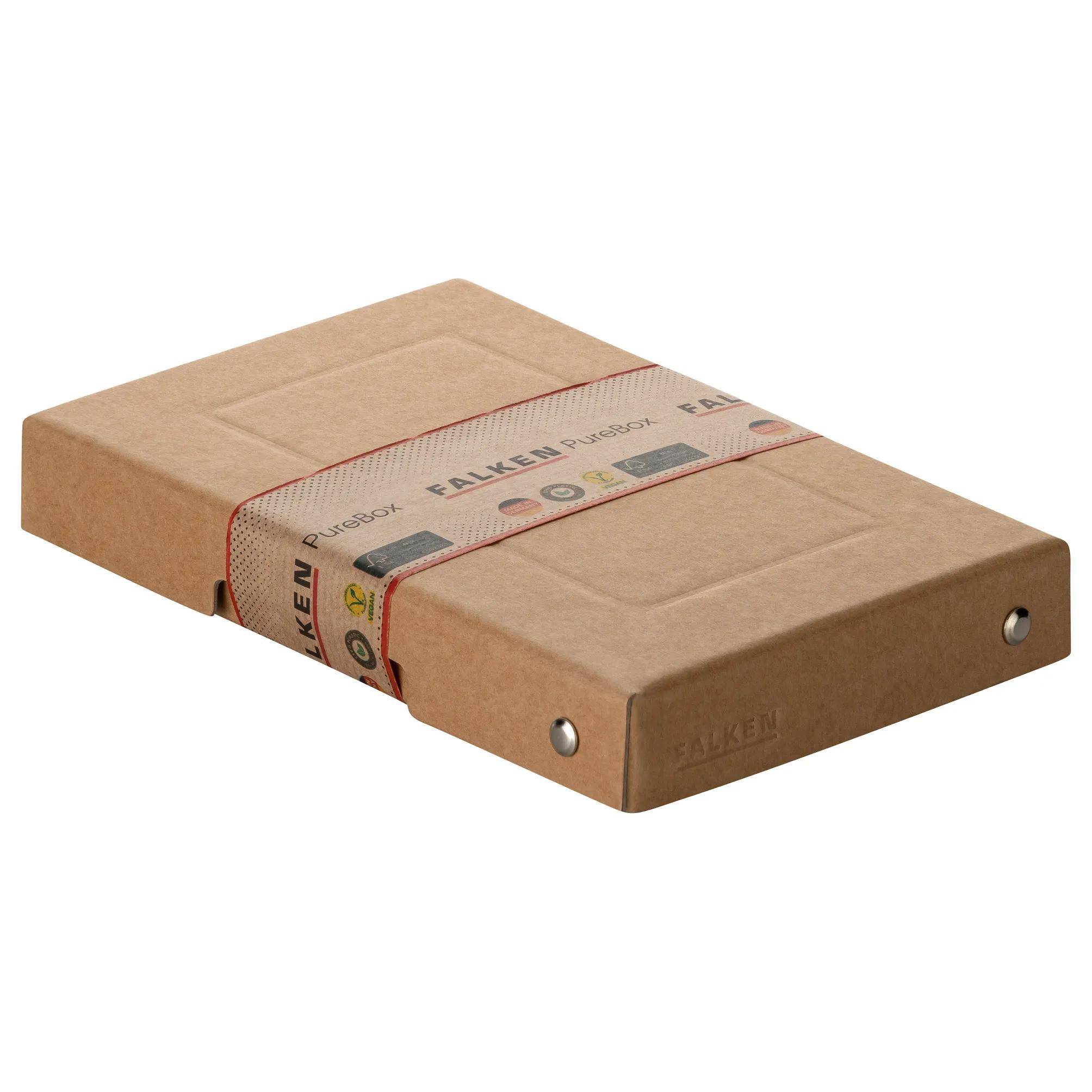 Falken 5x PURE Box Nature DIN A6, Füllhöhe 25 mm braun - Braun - 22001824F