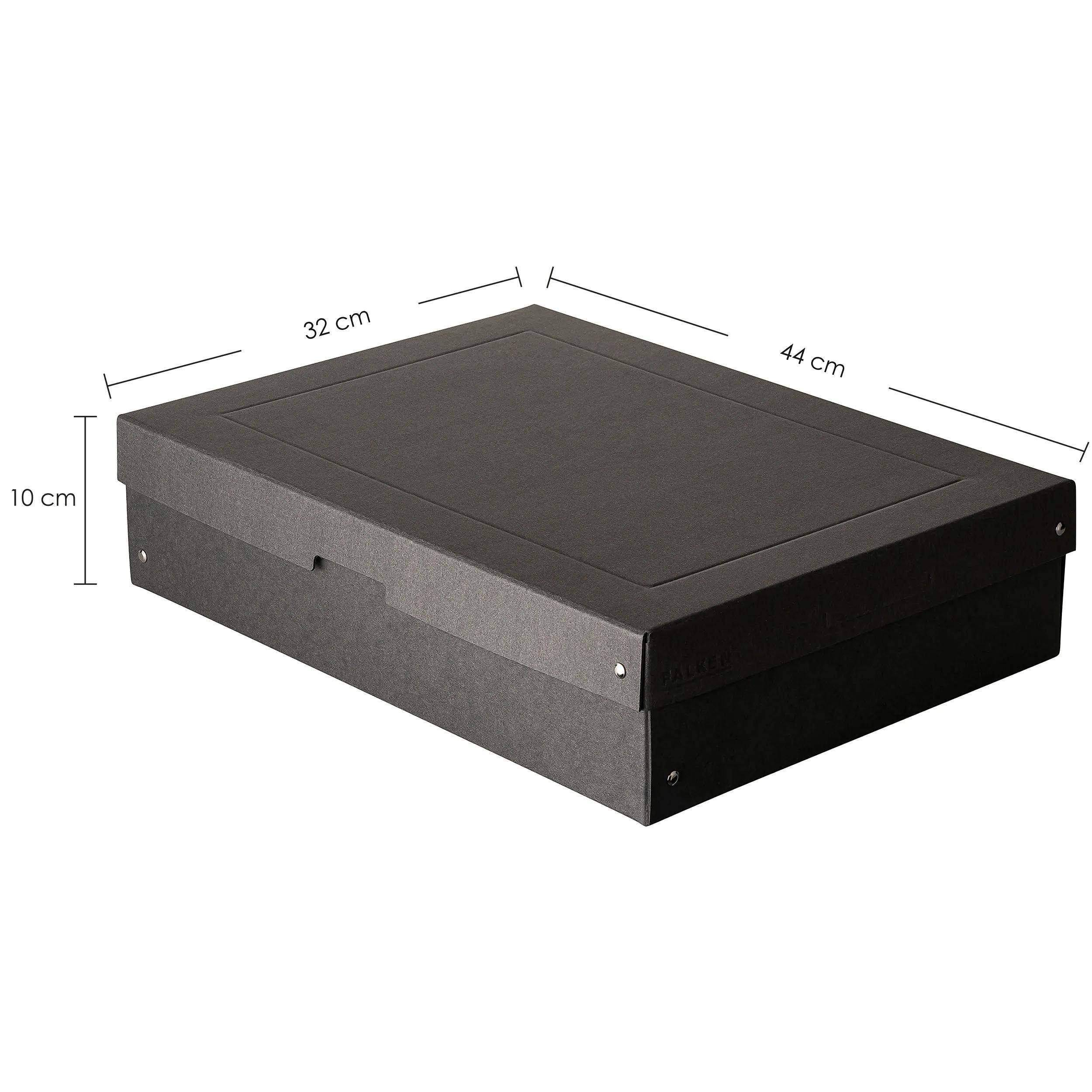 Falken 5x PURE Box Black DIN A3, Füllhöhe 100 mm schwarz - Schwarz - 22001688F