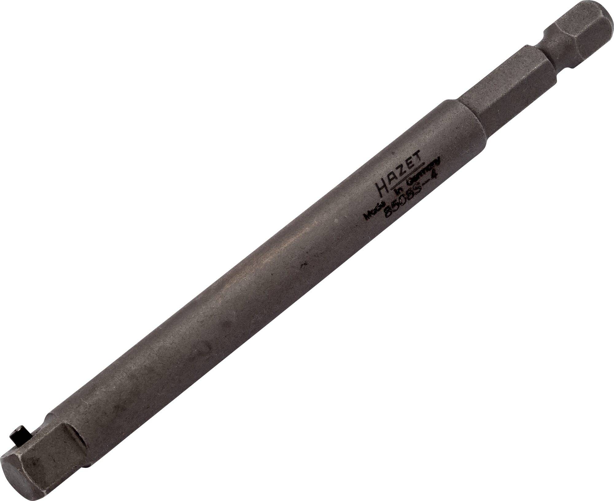HAZET Schlag-, Maschinenschrauber Adapter 8508S-4 ∙ Sechskant massiv 6,3 (1/4 Zoll) ∙ Vierkant massiv 6,3 mm (1/4 Zoll)