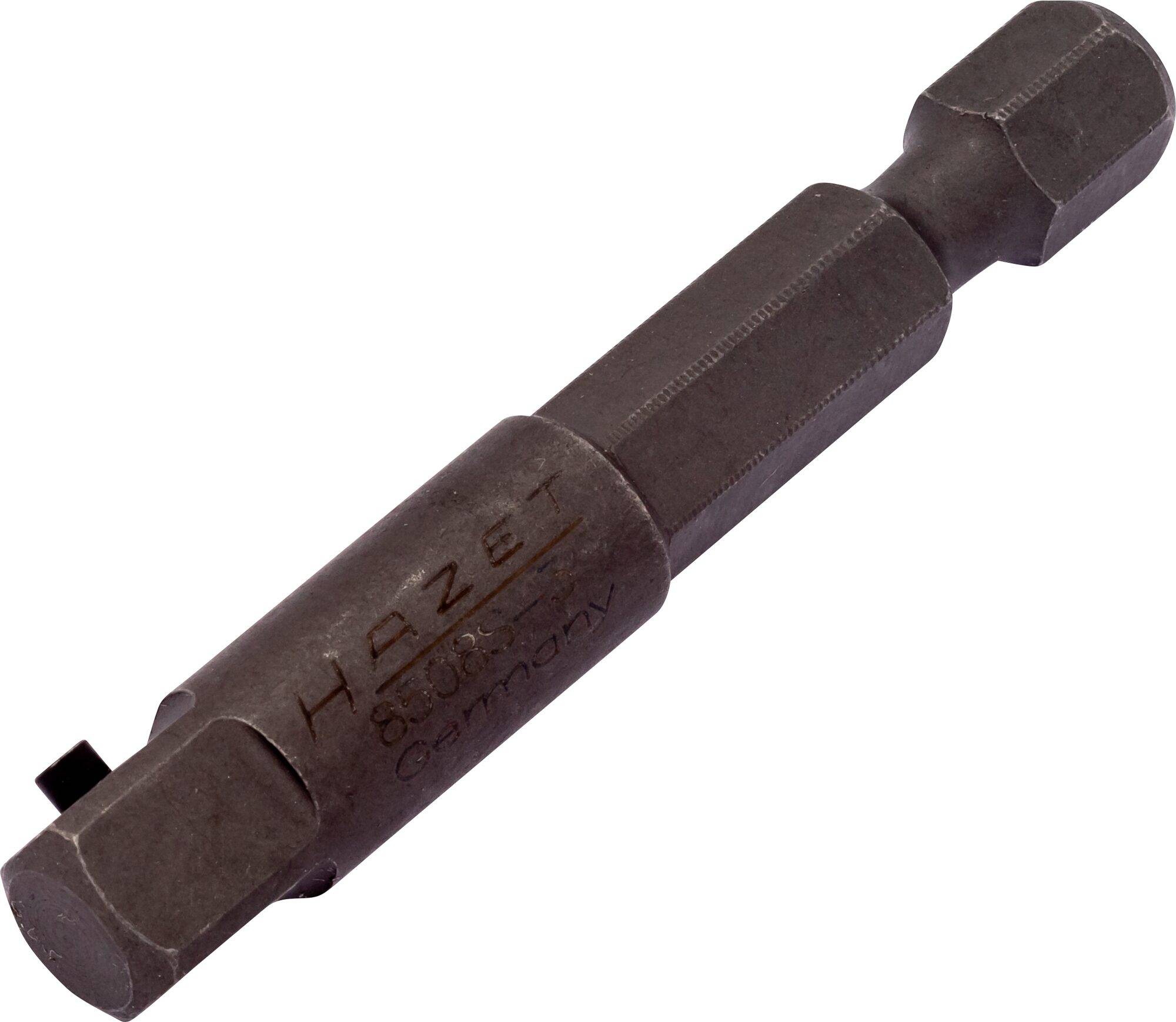 HAZET Schlag-, Maschinenschrauber Adapter 8508S-3 ∙ Sechskant massiv 6,3 (1/4 Zoll) ∙ Vierkant massiv 6,3 mm (1/4 Zoll)