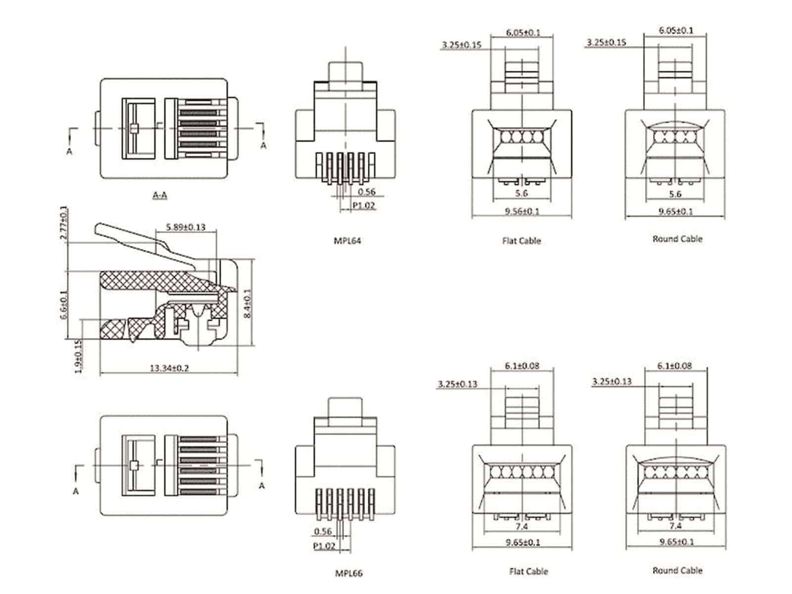 ECON CONNECT Modular-Stecker 6P6C