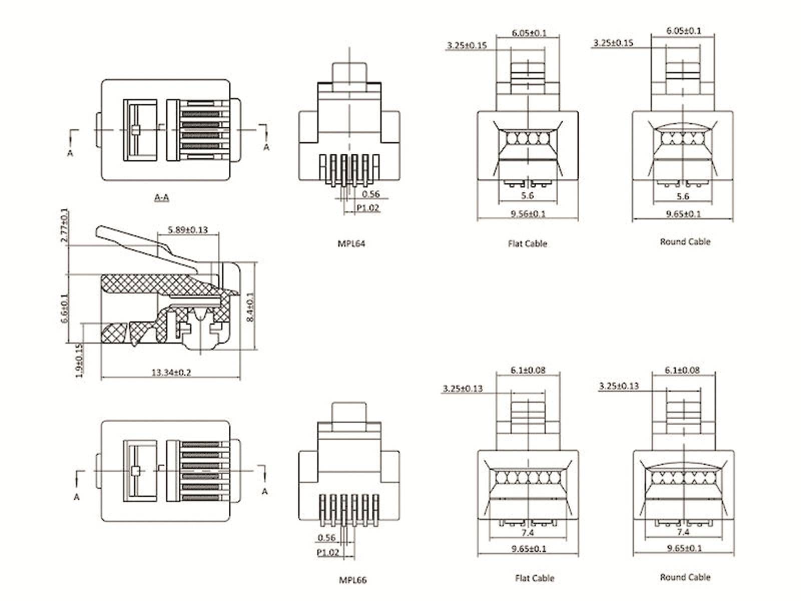 ECON CONNECT Modular-Stecker 6P4C