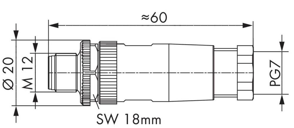 WAGO GmbH &amp; Co. KG M12-Stecker axial 5-polig 756-9207/050-000