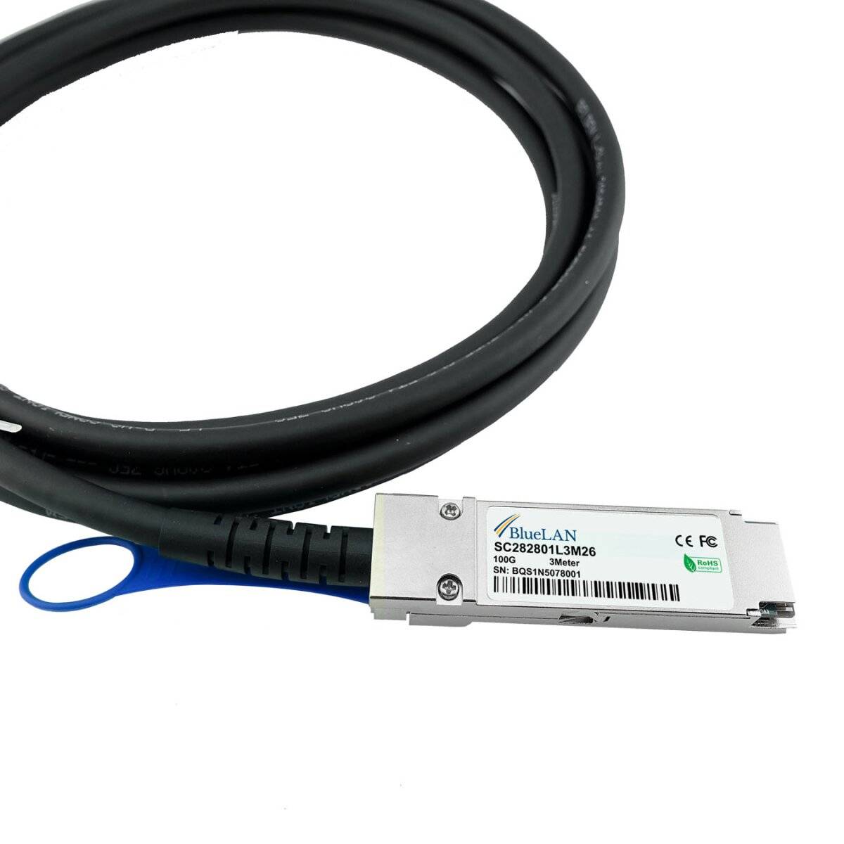 Brocade 100G-QSFP-QSFP-P-0101 kompatibles BlueLAN DAC QSFP28 SC282801L1M30