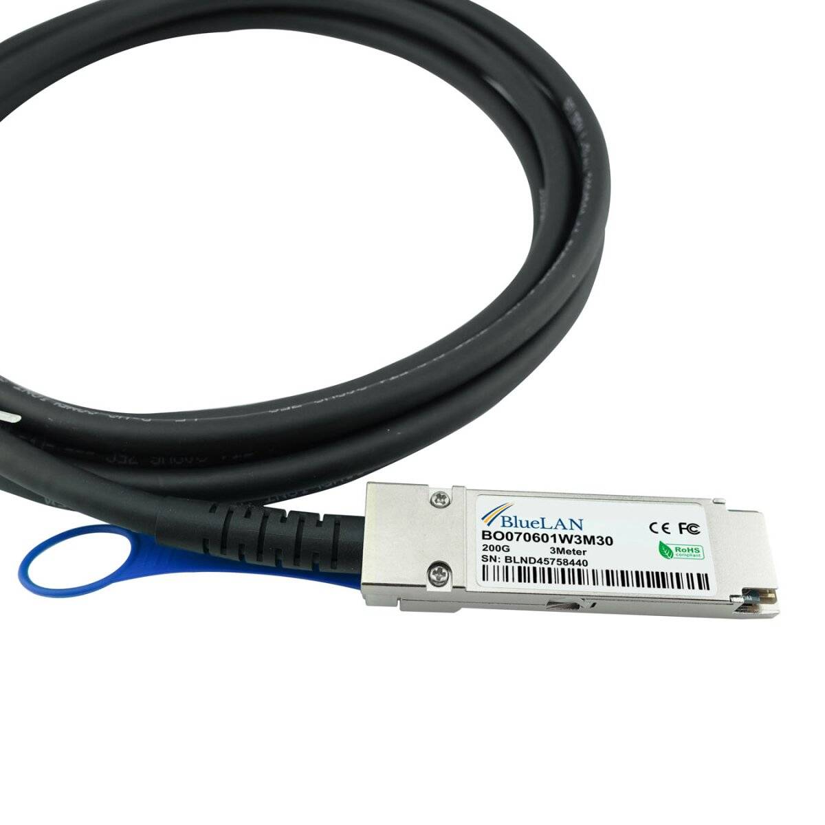 HPE P06248-B21 kompatibles BlueLAN QSFP56 DAC BO070601W1M30