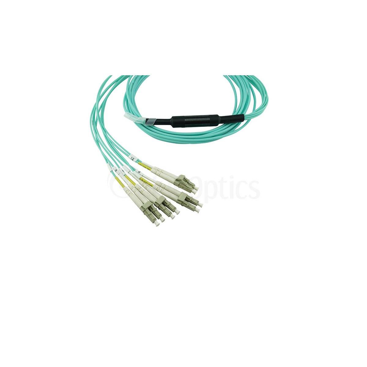 BlueOptics LWL MTP/4xLC Breakout Kabel OM3 2 Meter