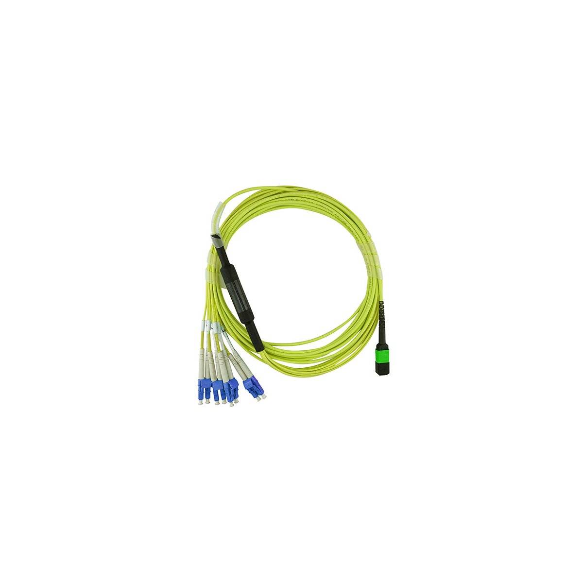 BLUEOPTICS - LWL MPO/4xLC Breakout Kabel G.657.A1 Singlemode 10 Meter