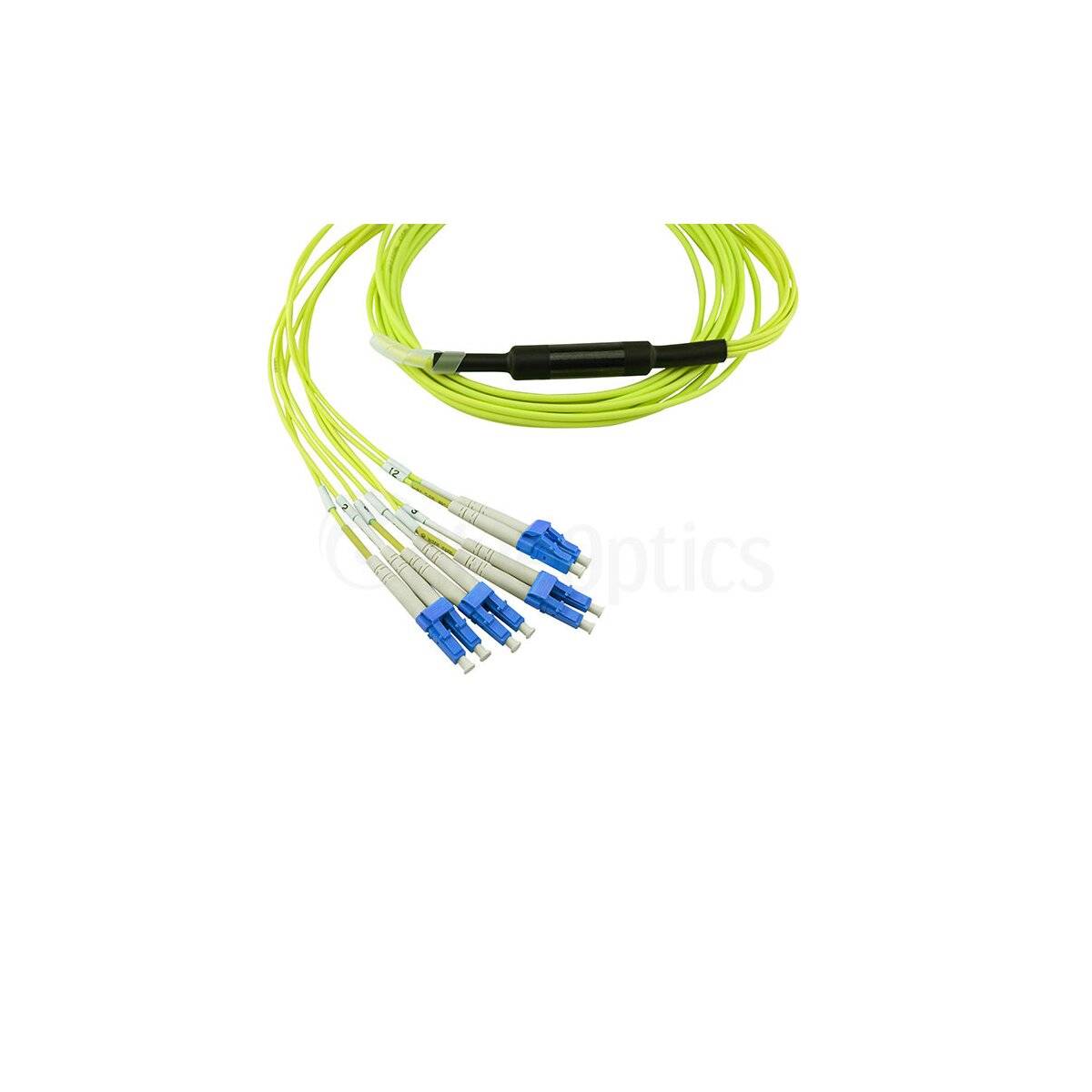 BLUEOPTICS - LWL MPO/4xLC Breakout Kabel G.657.A1 Singlemode 10 Meter