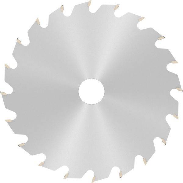 Eine Kreissägeblatt mit scharfen Zähnen, die gleichmäßig um seinen Rand verteilt sind, wird zum Schneiden verschiedener Materialien wie Holz oder Metall verwendet.