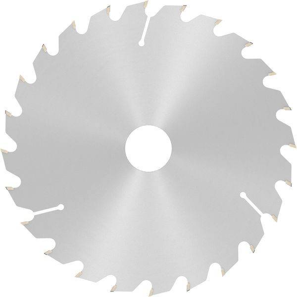 Kreissägeblatt mit scharfen Zähnen an seinem Rand, verwendet zum Schneiden von Holz oder Metall.