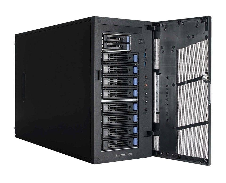 bluechip SERVERline T40322s Silent/Quiet-Server, Tower, Intel® Xeon® Silver 4410Y Prozessor / 2.00 GHz, 32 GB DDR5, 2 x