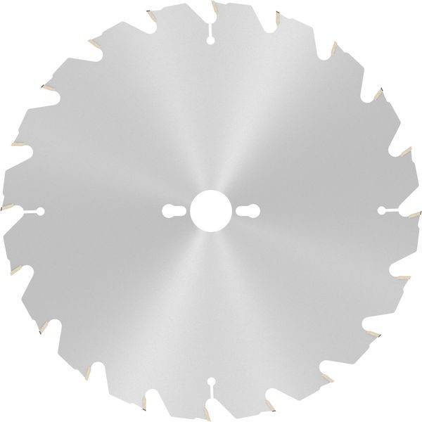 Eine silberne, kreisförmige Sägeblatt mit gezackten Zähnen entlang der Kanten, die zum Schneiden von Materialien wie Holz oder Metall entwickelt wurde.