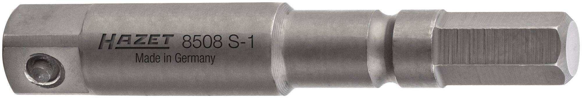 HAZET Schlag-, Maschinenschrauber Adapter 8508S-1 ∙ Sechskant massiv ISO 1173-A 5,5 ∙ Vierkant massiv 6,3 mm (1/4 Zoll)