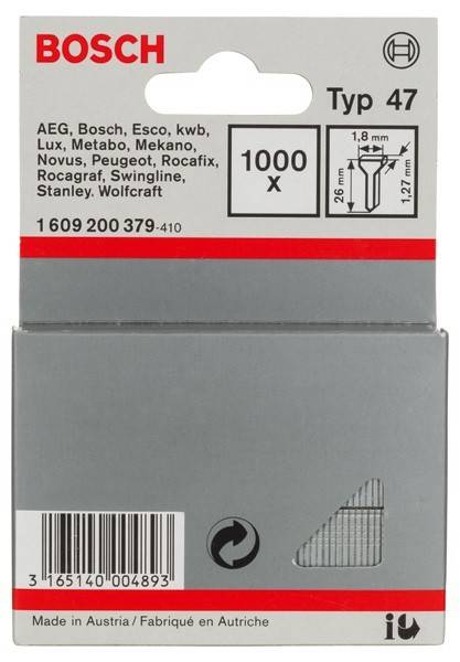 Bosch Power Tools Tackernagel Typ 47, 1,8 x 1609200379