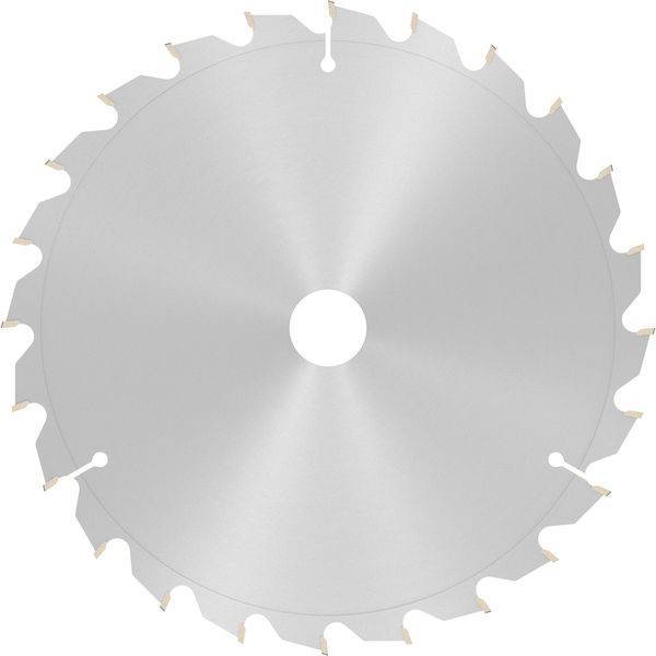 Eine Kreissägeblatt mit scharfen, gleichmäßig angeordneten Zähnen an seinem Rand, das zum Schneiden von Materialien wie Holz oder Metall verwendet wird.