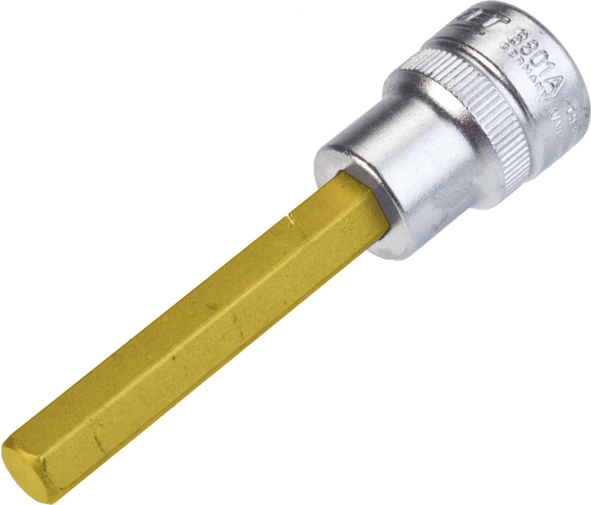 HAZET Schraubendreher-Steckschlüsseleinsatz 8801A-5/16 ∙ Vierkant hohl 10 mm (3/8 Zoll) ∙ Innen Sechskant Profil ∙ 5⁄16