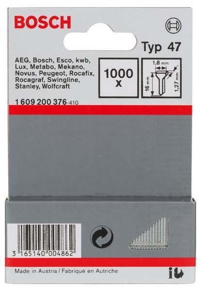 Bosch Power Tools Tackernagel Typ 47, 1,8 x 1609200376