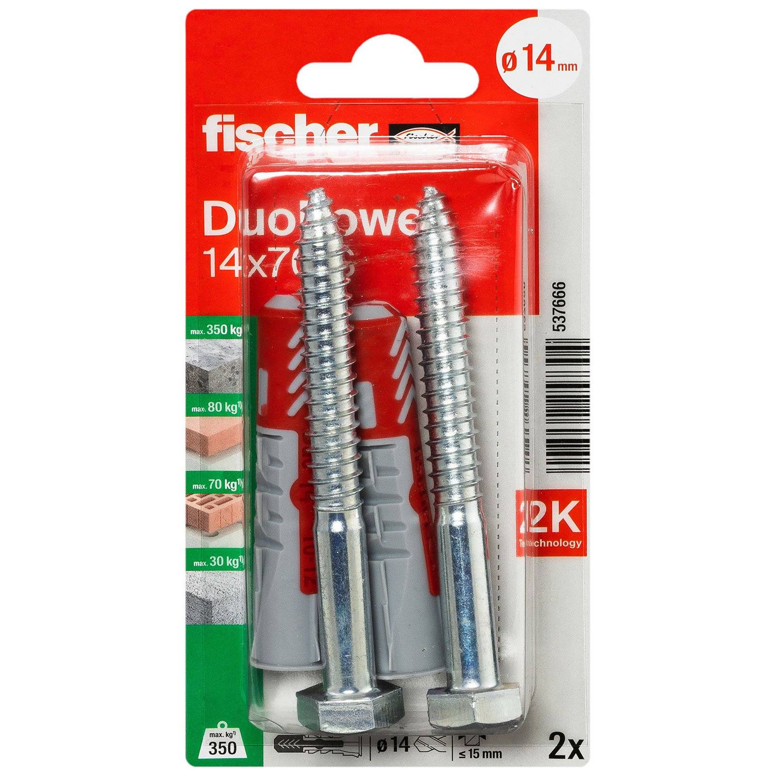 fischer DuoPower 14 x 70 S mit Schraube