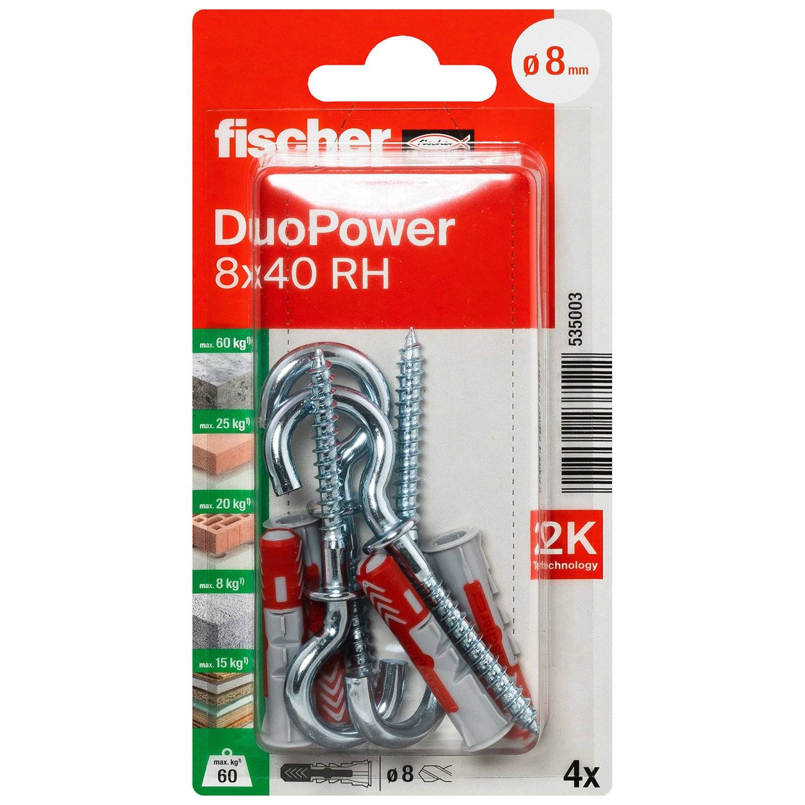 fischer DuoPower 8 x 40 RH mit Rundhaken